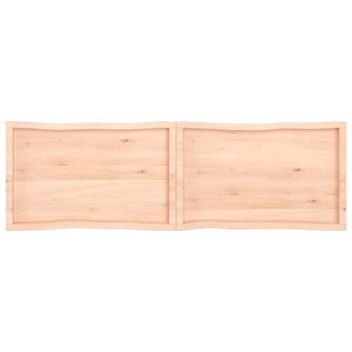 Bordplade 200x60x(2-6)cm naturlig kant ubehandlet massivt træ