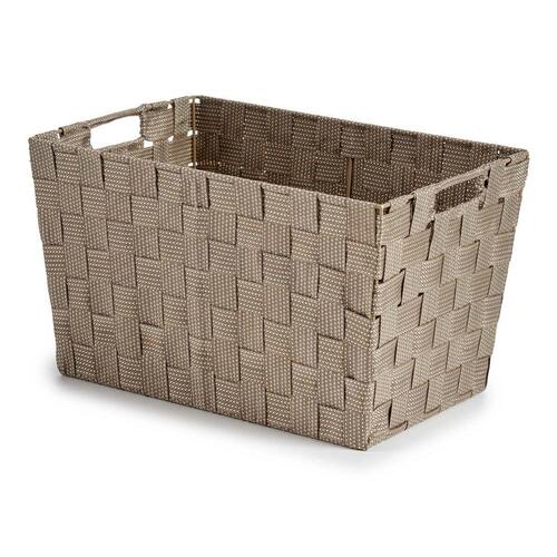 Vasketøjskurv Beige Klæde 10 L 25 x 20 x 35,5 cm (12 enheder)