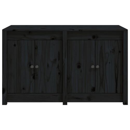 Udendørs køkkenskab 106x55x64 cm massivt fyrretræ sort