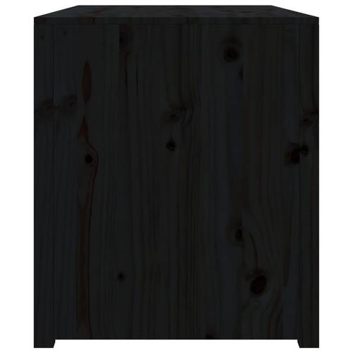 Udendørs køkkenskab 106x55x64 cm massivt fyrretræ sort