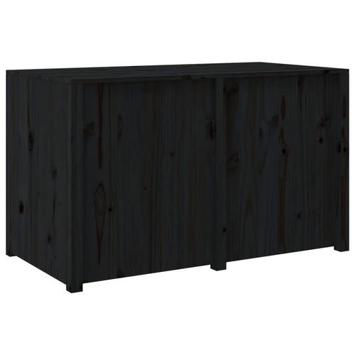 Udendørs køkkenskab 106x55x64 cm massivt fyrretræ sort