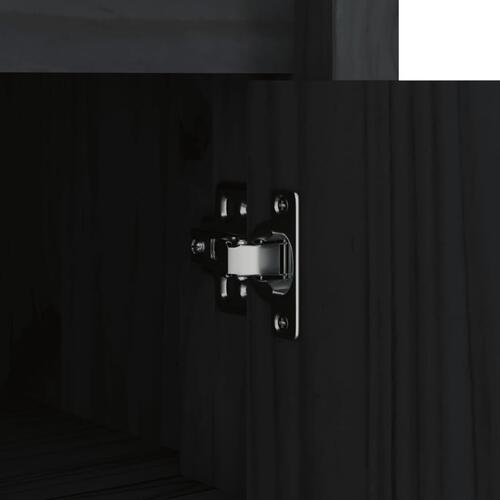 Udendørs køkkenskab 106x55x64 cm massivt fyrretræ sort