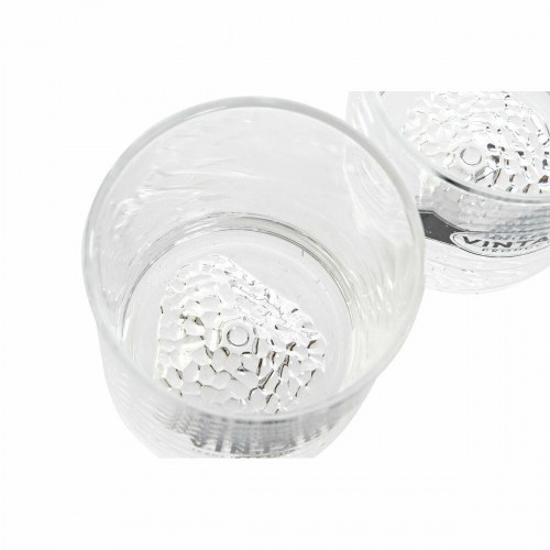 Whiskyglassæt, gennemsigtig/mørkegrå, krystal/sten/plastik, 320 ml (6 stk)