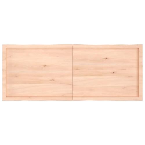 Bordplade 160x60x(2-6)cm naturlig kant ubehandlet massivt træ