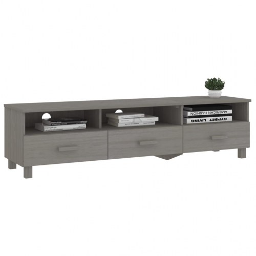 Tv-skab HAMAR 158x40x40 cm massivt fyrretræ lysegrå
