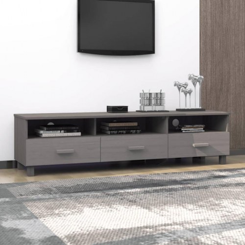 Tv-skab HAMAR 158x40x40 cm massivt fyrretræ lysegrå