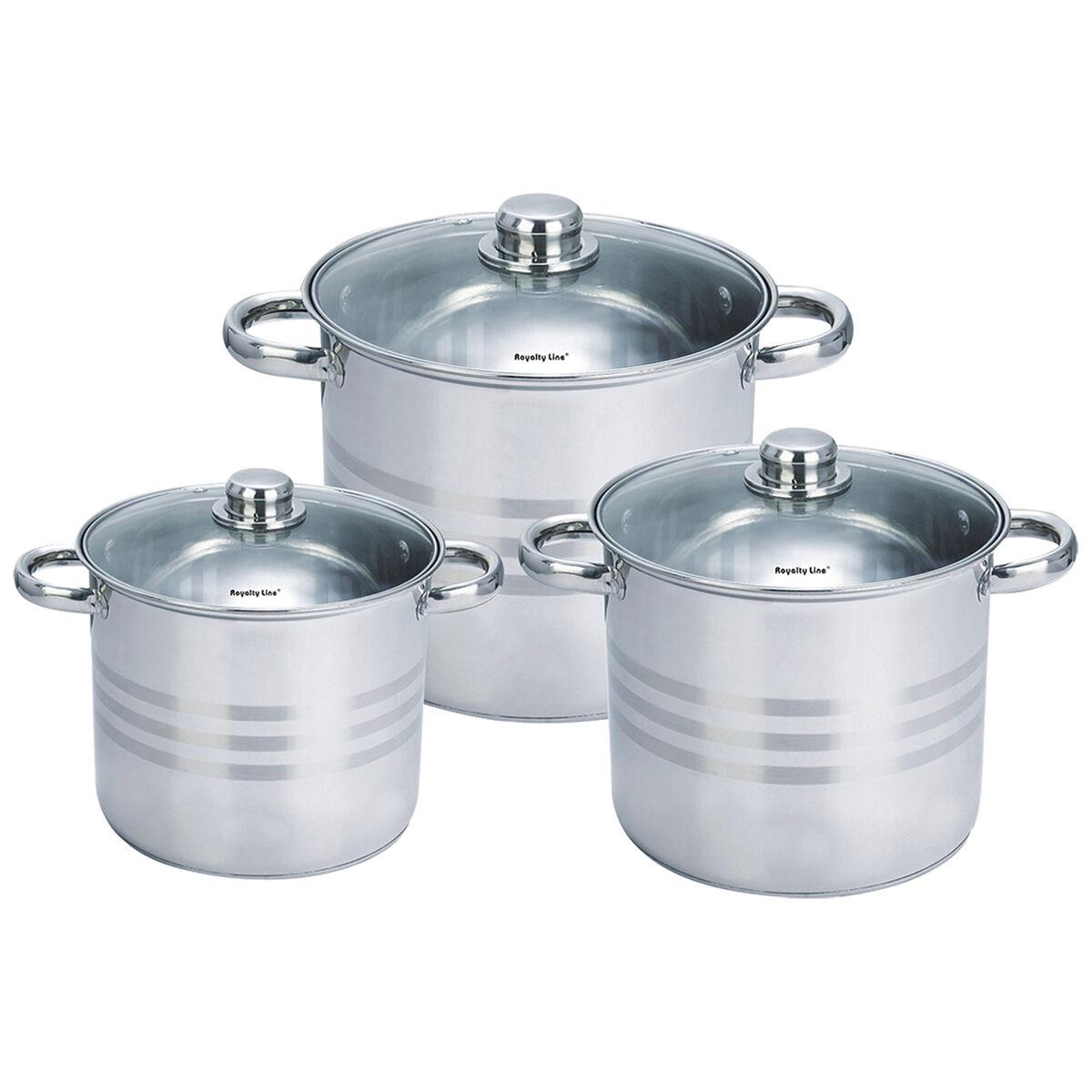 Gryde Med Glaslåg Royalty Line Sp4 Stål 6 Dele