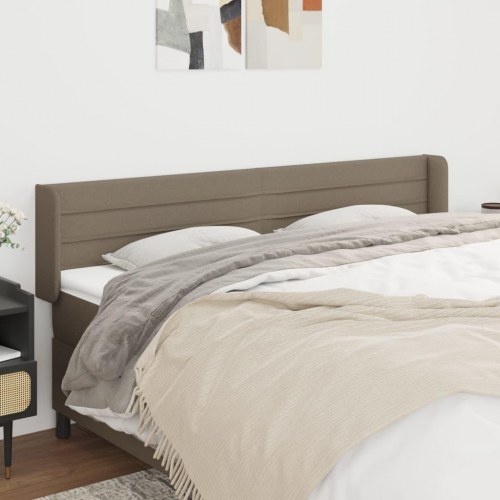 Sengegavl med kanter 183 x 16 x 78/88 cm - gråbrun