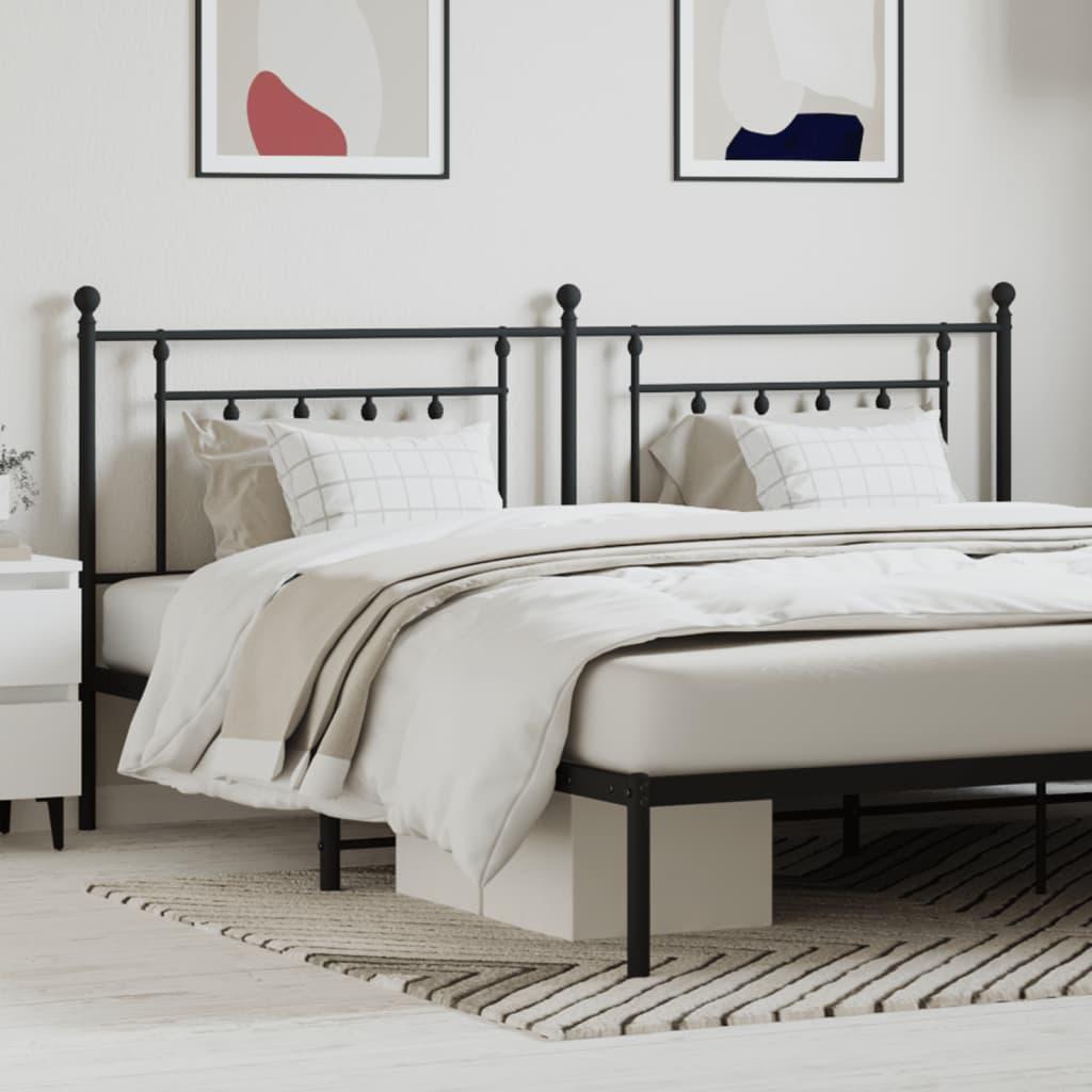 Sengegavl Metal - Sort / 193 cm