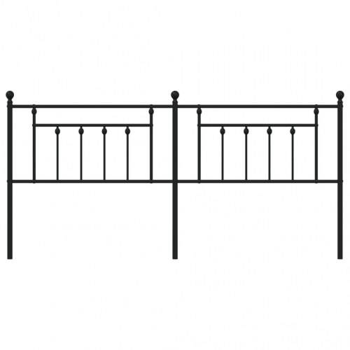 Sengegavl i metal 193 cm - sort