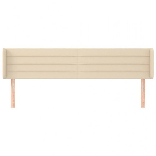 Sengegavl med kanter 183 x 16 x 78/88 cm - cremefarvet
