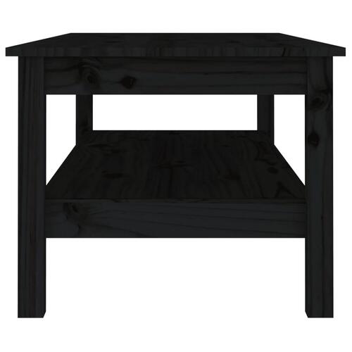 Sofabord 110x50x40 cm massivt fyrretræ sort