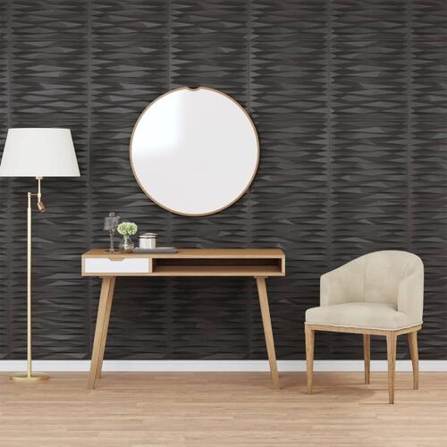 Vægpaneler 24 stk. 50x50 cm 6 m² XPS sten sort
