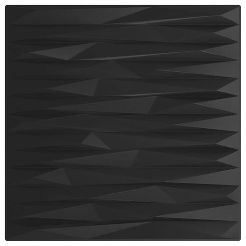 Vægpaneler 24 stk. 50x50 cm 6 m² XPS sten sort