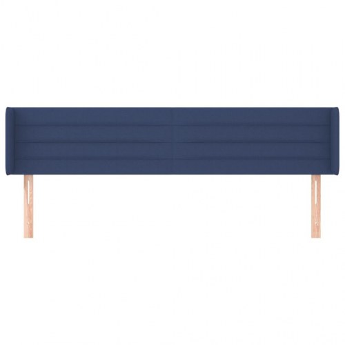 Sengegavl med kanter 183 x 16 x 78/88 cm - blå