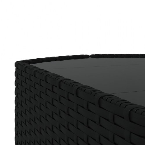 Loungesæt til haven 3 dele med hynder polyrattan sort