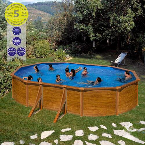 Pool Aftageligt Gre Pacific KIT500W Oval Træ 500 x 300 x 120 cm