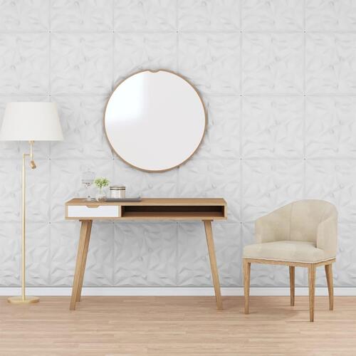 Vægpaneler 48 stk. 50x50 cm 12 m² XPS ametyst hvid