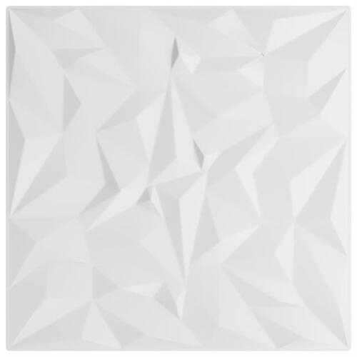 Vægpaneler 48 stk. 50x50 cm 12 m² XPS ametyst hvid