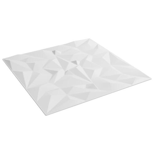 Vægpaneler 48 stk. 50x50 cm 12 m² XPS ametyst hvid