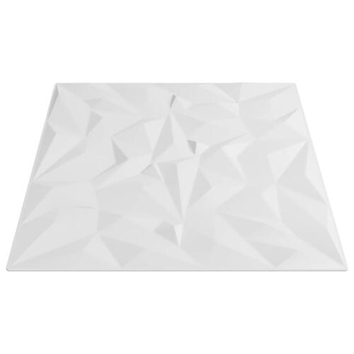 Vægpaneler 48 stk. 50x50 cm 12 m² XPS ametyst hvid