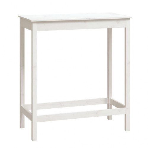 Barbord 100x50x110 cm massivt fyrretræ hvid