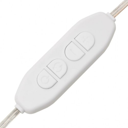 Makeupbordssæt med LED-lys massivt fyrretræ hvid