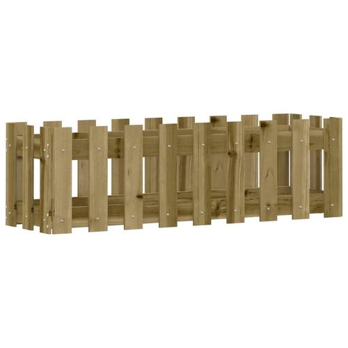 Højbed med stakitdesign 100x30x30 cm imprægneret fyrretræ