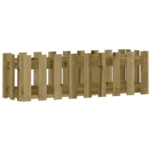 Højbed med stakitdesign 100x30x30 cm imprægneret fyrretræ