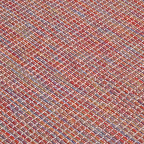 Fladvævet udendørstæppe 160 × 230 cm - rød