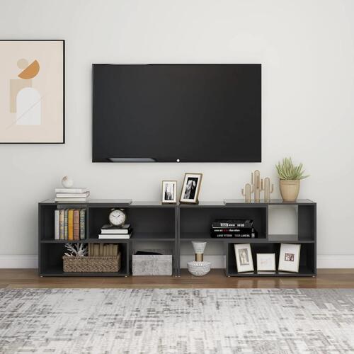 Tv-skab 149x30x52 cm spånplade grå