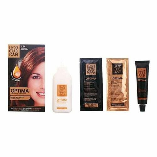 Llongueras Optima permanent hårfarve uden ammoniak - 6,34 Golden Deep Blond