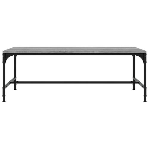 Sofabord 80x50x35 cm konstrueret træ grå sonoma-eg