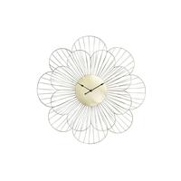 Vægur Blomst Gylden Metal (57 x 4 x 57 cm)