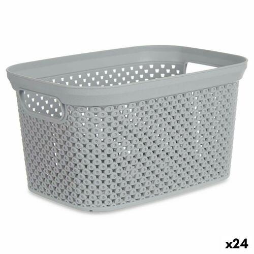 Vasketøjskurv Grå Plastik 3 L 16,5 x 12,5 x 23 cm (24 enheder)