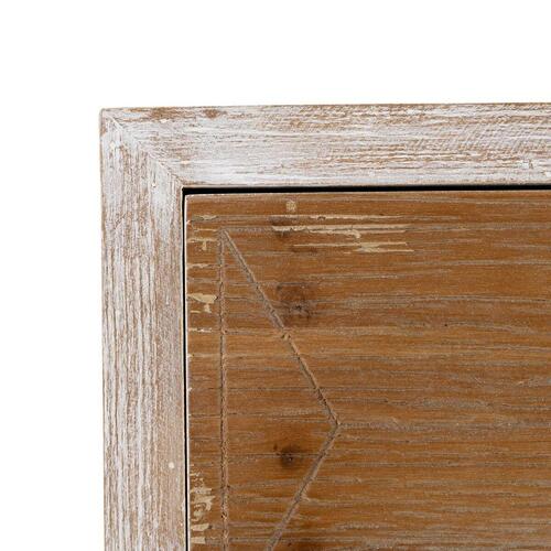 Kommode COUNTRY 50 x 35 x 112 cm Natur Hvid Gran Træ MDF