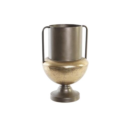 Vase 20 x 20 x 33 cm Sort Metal Kobber Vintage