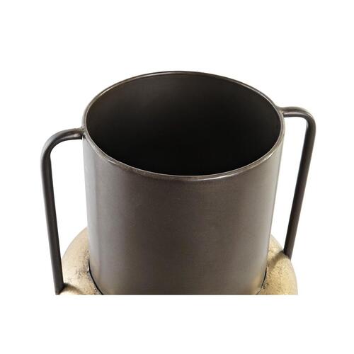 Vase 20 x 20 x 33 cm Sort Metal Kobber Vintage