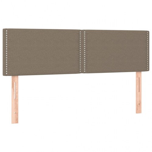 Kontinentalseng med madras 140x190 cm stof gråbrun