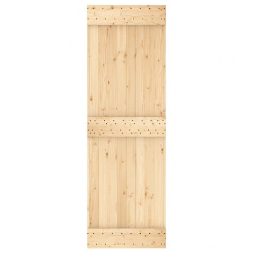 Skydedør med monteringssæt 70x210 cm massivt fyrretræ