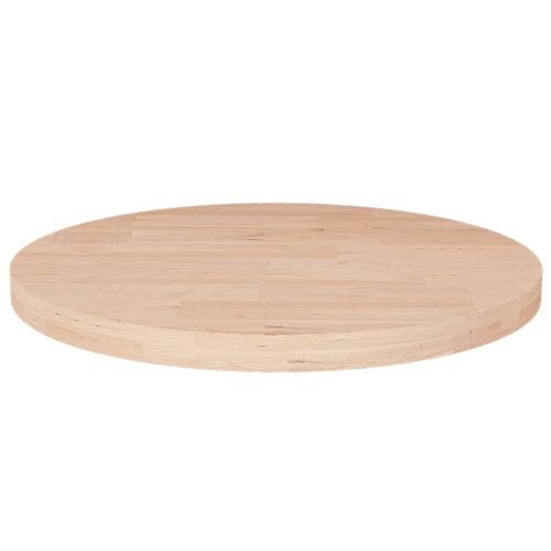 Rund bordplade Ø40x2,5 cm ubehandlet massivt egetræ