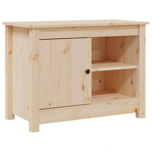 Tv-bord i massivt fyrretræ 70 × 36,5 × 52 cm - klassisk med opbevaring