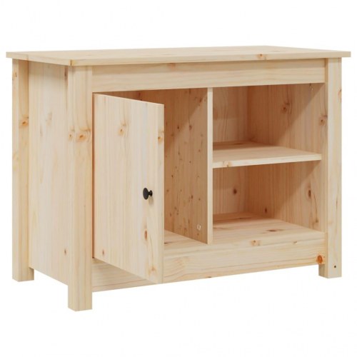Tv-bord i massivt fyrretræ 70 × 36,5 × 52 cm - klassisk med opbevaring