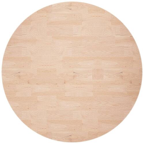 Rund bordplade Ø60x2,5 cm ubehandlet massivt egetræ