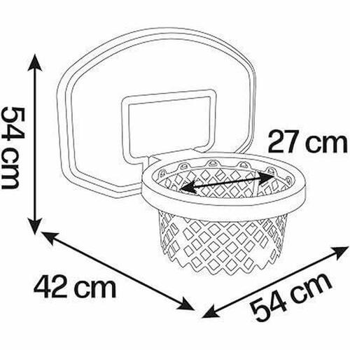 Smoby basketballkurv - blå plastik, til udespil