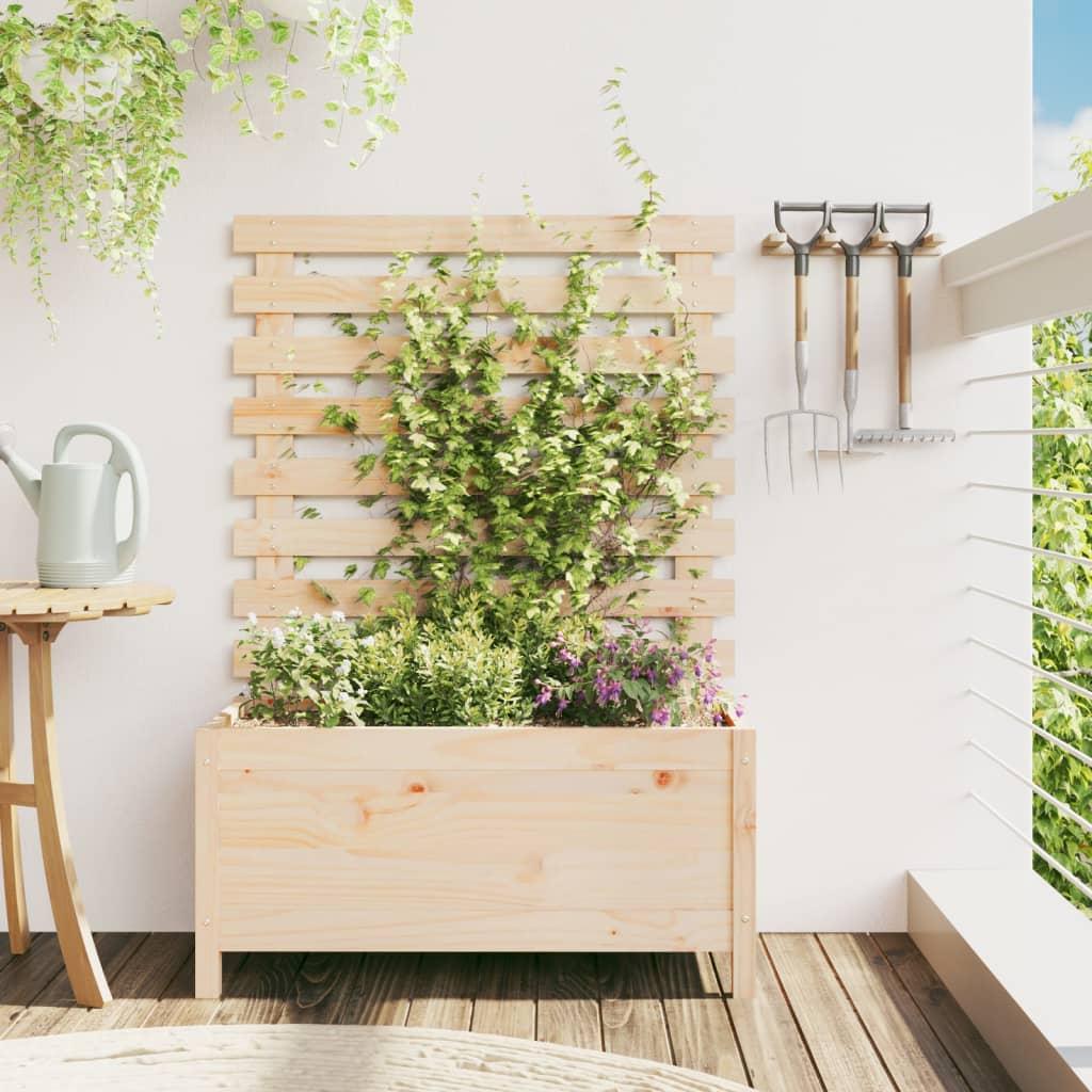 Plantekasse Med Stativ 79x39 5x114 Massivt Fyrretræ