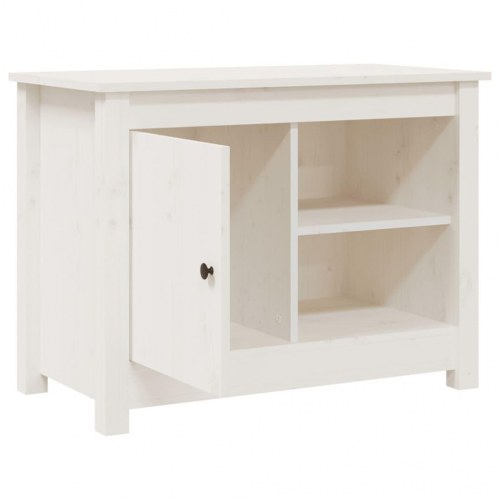 Tv-bord 70x36,5x52 cm massivt fyrretræ hvid