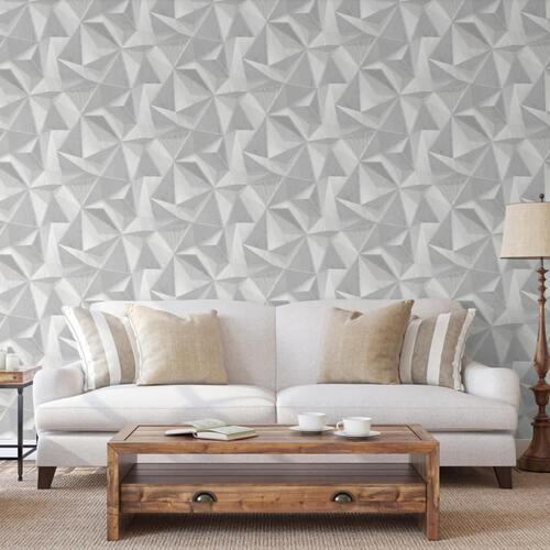 DUTCH WALLCOVERINGS tapet Onyx lysegrå