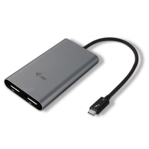 I-Tec TB3DUAL4KDP Thunderbolt USB-C skærmadapter (grå)