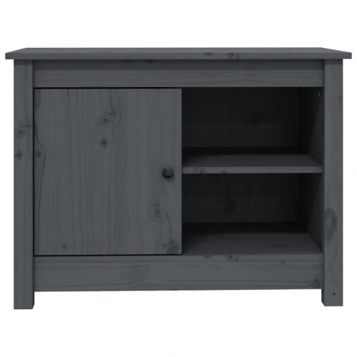 Tv-bord i massivt fyrretræ - grå, 70 × 36,5 × 52 cm
